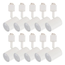 East Grove Home Amped Collection LED 10W Track Head 3000K Warm White Energy Efficient in White for H Track, Standard 3-Wire Track System (Pack of 10 Lights)