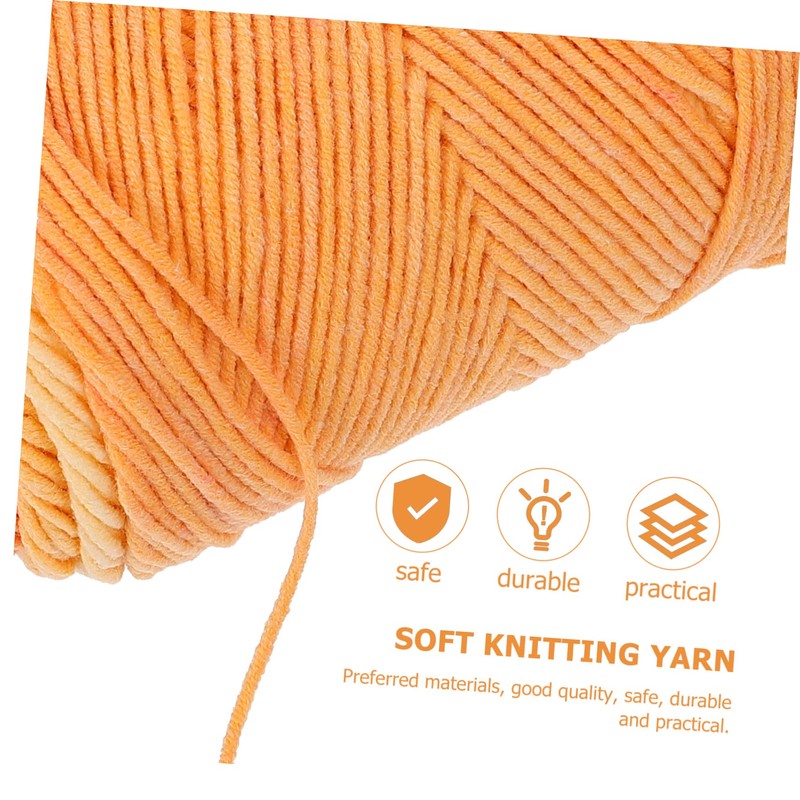 DOITOOL 1roll Rainbow Yarn Ply Soft Weaving String for Handmade