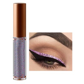 Alucy Eye Makeup Liquid, 12 Eyeliner Colors With Diamond Glitters With Glitter Metallized Eyeliner For Eyes(6 #)