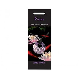 Pisces (19 February - 20 March) Gemstone Agogo Pendant - (Peace, Soothing, Healing, Cleansing) by Sterling Effectz