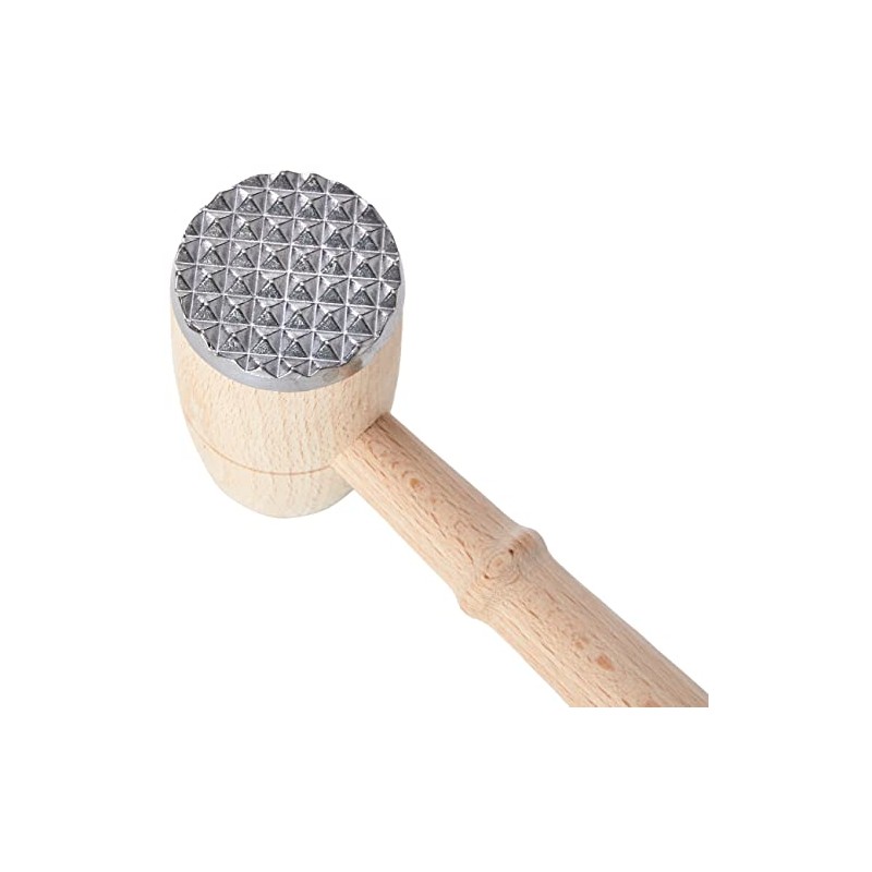 T&G Meat Hammer with Metal End in FSC Beech
