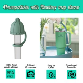 Silicone woolen hat Straw Covers Cap Compatible with yeti straw cups, Cute Funny Tumbler Straw Topper Accessories for Man & Woman Gift.