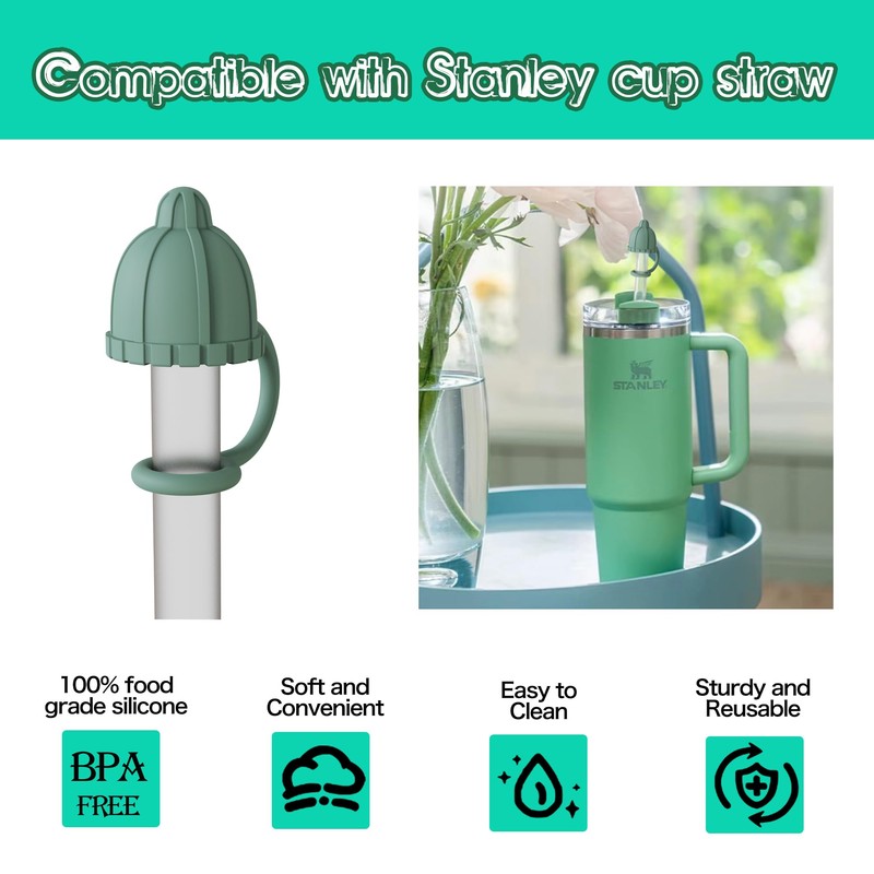 Silicone woolen hat Straw Covers Cap Compatible with yeti straw