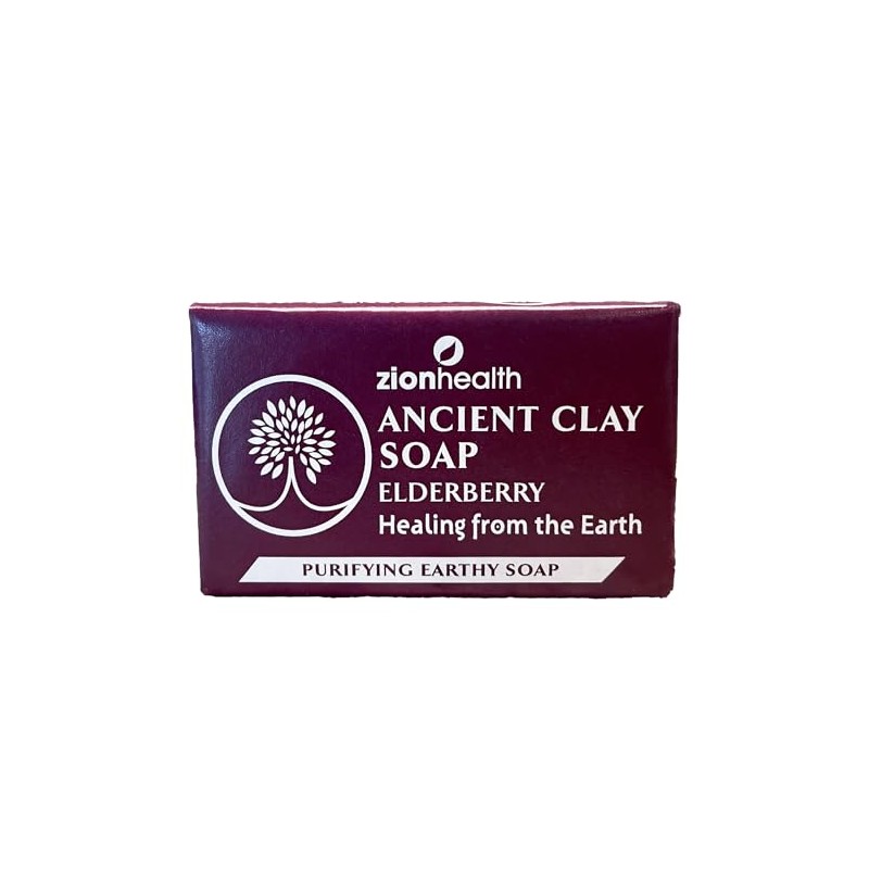 Zion Health Clay Soap Elderberry 6 oz Bar