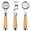 MUVNA 54mm Bottomless Portafilter, 3 Ears, Wood Grain Pattern, 16g
