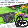 Upgraded 20" Flat Free Wheels Compatible with rubbermaid Wheelbarrow Tires,