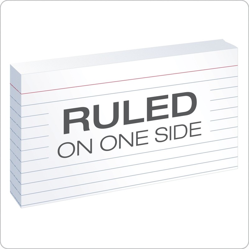 Oxford Ruled Index Cards, 3" x 5", White, 100-Pack (31)
