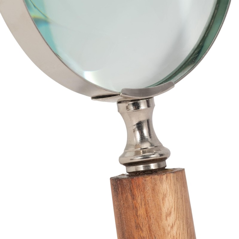 4" Decorative Magnifying Glass - Contemporary Marble Brown and Gray