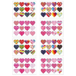 Valentine's Stickers, 192pcs Heart Shaped Stickers, Sweet Valentines Self-Adhesive Sticker for Party Favors Cards Envelopes Presents Kids Scrapbooking Wedding Label Decoration（16 Sheets）