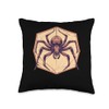 Brown Recluse Spider Synthwave Throw Pillow