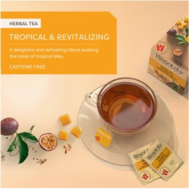 Wissotzky Mango Passion Fruit Herbal Tea (6 Pack -120 Tea Bags) | Tropical Blend | Caffeine Free Tea
