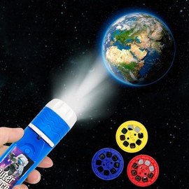 Pup Go Kinder Projektor Taschenlampe Weltraum und Universum mit 24 Bilder, Geschichte Diashow Beamer Spielzeuge für Kinder ab 3 Jahren, Wissenschaft Lehrreich Geschenk für Jungs und Mädchen