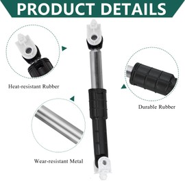 Washer Shock Absorbers 4PCS compatible with Maytag Whirlpool Washer WFW72HEDW0 WFW75HEFW0 MHW5100DW0 MHW3505FW1 MHW5100DW0 MHW6000XW2 WFW70HEBW0 MHW6000AW0 WFW87HEDW0 WFW88HEAW0 WFW95HEDW0