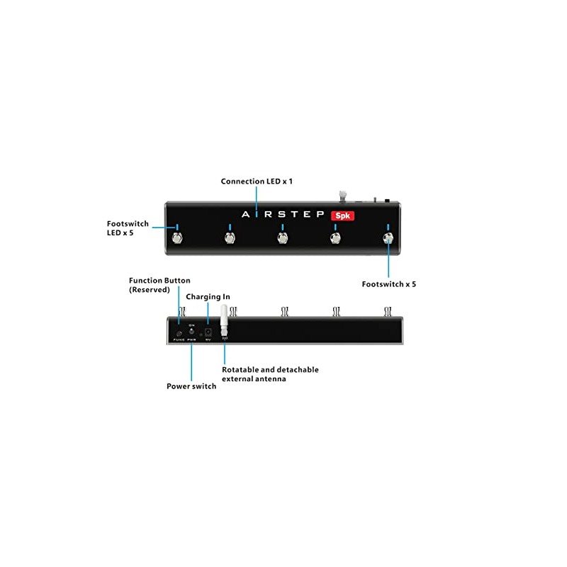 X-Sonic AIRSTEP SPK Edition Foot Controller, Bluetooth Positive Grid Spark