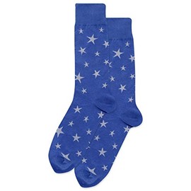 Hot Sox Glow In The Dark Stars Socks, Blue, 1 Pair, Men Shoe 6-12.5