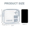 OSDUE Clear Travel Toiletries Bag, 3 Pcs TSA Approved Toiletry