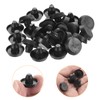 QUARKZMAN 36 Pieces Glass Top Buffers with Stem, 8mm/0.31" Black