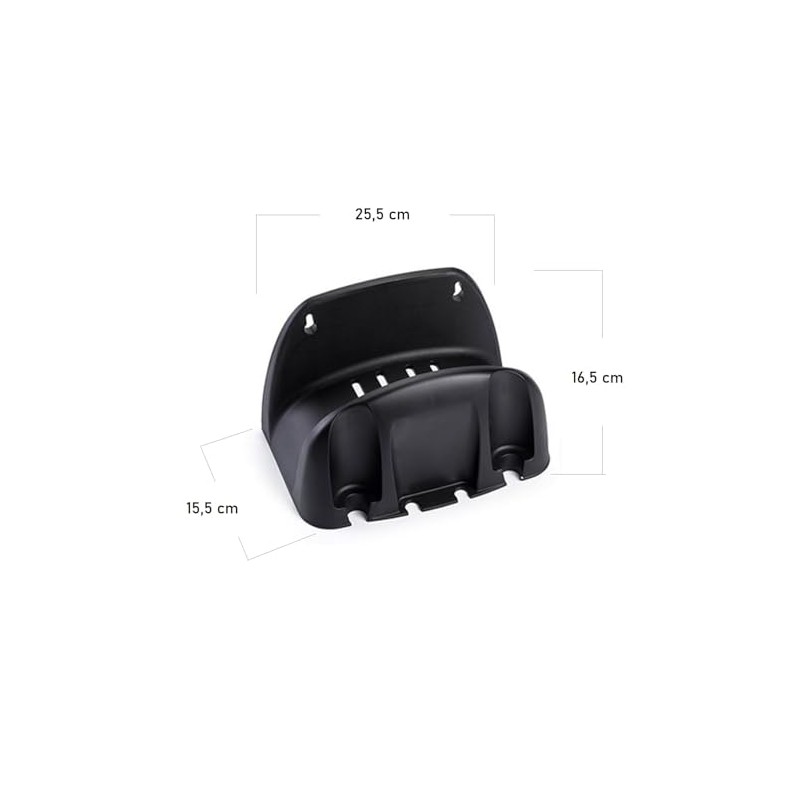 meberg PF1214302 Wall Hose Holder Black Plastic Modern Compact Hose