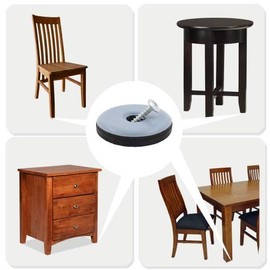 (4pcs) 50mm Round Screw-in PTFE Teflon Furniture Glides by Lifeswonderful®