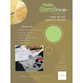 Grafix 9-Inch-by-12-Inch Stencil Film Matte; 4-Pack