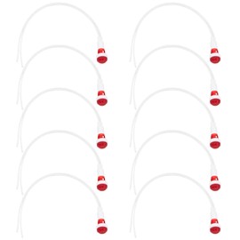 ECSiNG 10PCS Red Neon Indicator Lamps 6W 220-240V Mounting Hole 10mm 36.1x12.7mm Wire Length 20cm Neon Warning Lamps for Automotive and Marine Equipment