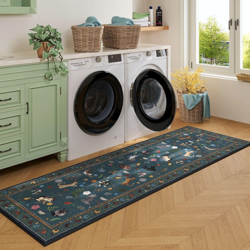 Rugcomf Runner Rug for Kitchen Non Slip 2'6''x8' Washable Rugs