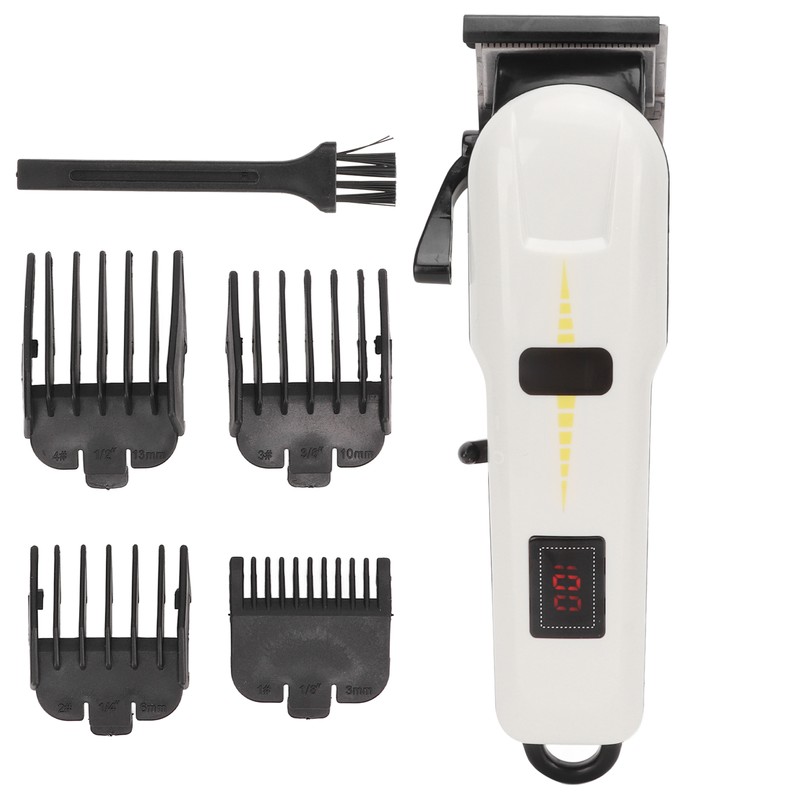 Electric Hair Clipper Low Noise LCD Display Ergonomic with Limiter