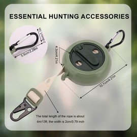 Sinbana Treestand Gear Hoist, 13.45ft Widened Rope Retractable Treestand Bow Hoist for Hunting Accessories for Hunters Forest Tree Stand Hunting Bow Tools