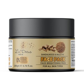 La' Decus INDIA Sandalwood & Mulethi Face Pack 200gm for Men and Women
