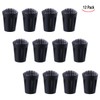 LSTK 12-Piece Asphalt Rubber Buffer for Walking Sticks and Walking