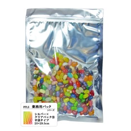 709 PPLS [Commercial Pack Series] Zipper Silver x Clear Pack, 100 Pieces, Flat Bag Type 9, 7.9 x 11.6 inches (20 x 29.5 cm)