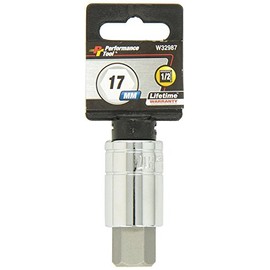 Performance Tool W32987 1/2 Drive 17mm Hex Bit Socket, 1 Pack