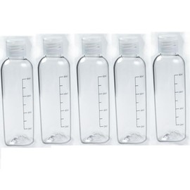 Travel bottles for toiletries 100ml - 5 PCS clear Squeeze bottle 3.4 oz Refillable Storage Bottles TSA Approved Leakproof Plastic Empty Travel Size Bottles Containers for Shampoo,Conditioner,Lotion