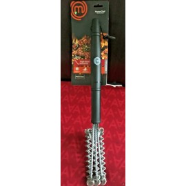 MasterCHEF MASTER CHEF TRIPLE SPIRAL GRILL BRUSH STAINLESS STEEL BRISTLES LONG HANDLE