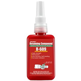 Retaining Compound Green R-609 High Strength Cylindrical Metal Components Retainer Assemblies Locking Sealant,1.69 Oz(50 ml)