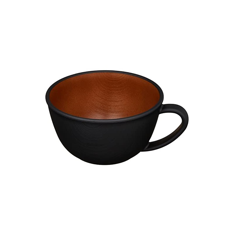 Mitani Yamanaka Lacquer Natural Wood Grain Soup Cup, Black &