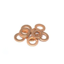 STRAIGHT M8 19-91408 Copper Washer, 10 Pieces