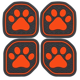 Auovo Auto Cup Holder Inserts Coaster Fit for 2018-2023 Wrangler JL JLU 2020-2023 Gladiator Accessories JT Cup Mat Pad Interior Decoration(4 Pcs Kit)(Orange)