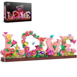 Booyuer Flower Building Set for Love, 791PCS DIY Romantic Floral Brick Kit, Graduation Gift, School Desk Decor, Room Decoration, Just Gift for Aged 6+ Kids Girls & Adults