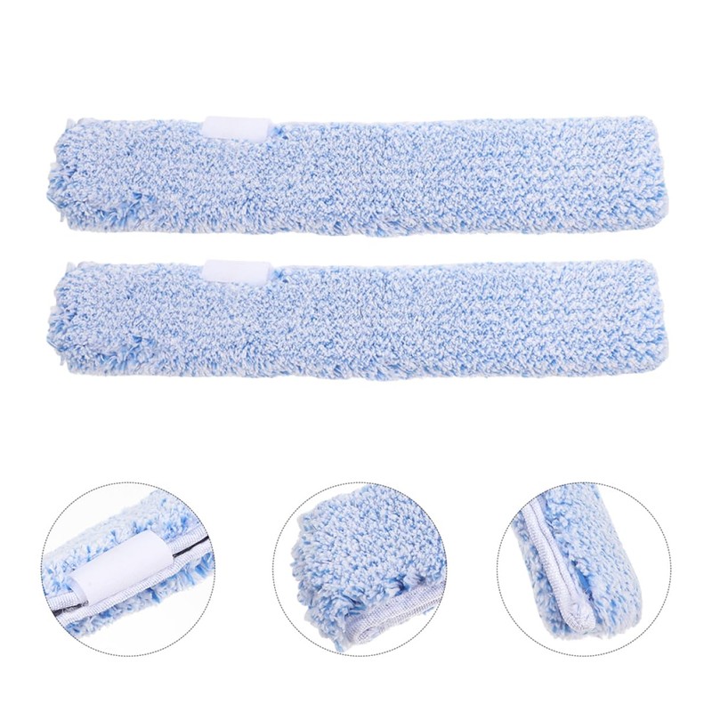 HEALEEP 2pcs Fabric Washer Replacement Glass Cleaning Pads Window Cleaning