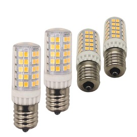 WELESHEI E17 Led Bulbs 5w Microwave Over Stove Bulb Equivalent 60w Incandescent Daylight 5000k Appliance Light for Microwave Light Dryer Range Hood Chandelier Refrigerator Lighting 4 Pack