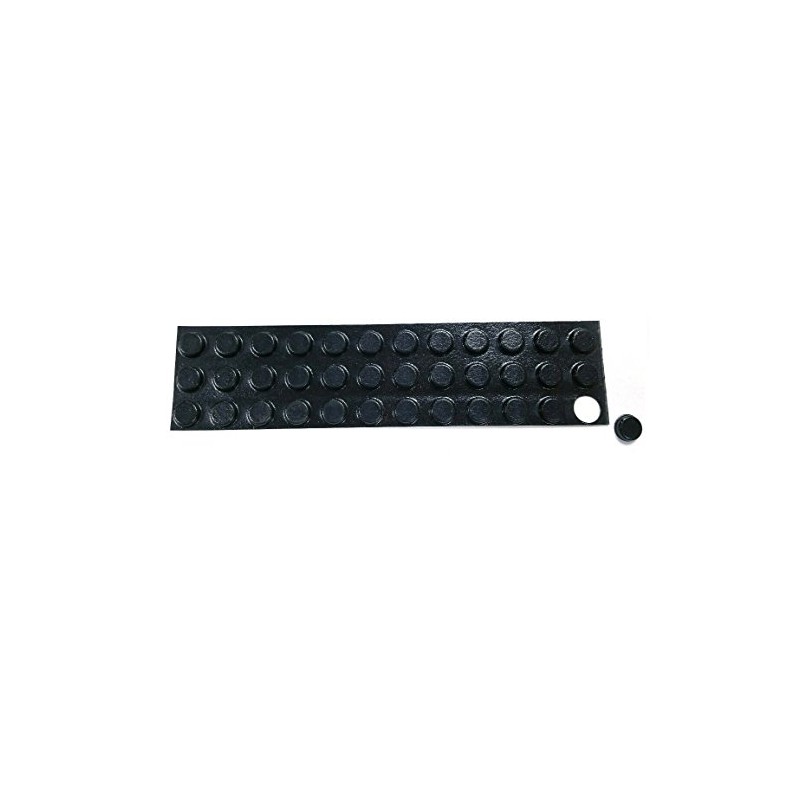 Bulk Hardware BH01904 Gommini Autoadesive Rotonde Protettive, 10 x 3