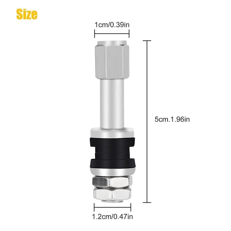 GEARZAAR 10* Stainless Steel Wheel Tire Valve Stems Hight Pressure