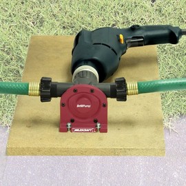 Milescraft 1314 DrillPump750 - Self Priming Water Pump Attachment for Drills - Water Transfer Pump - Uses Common Garden Hose - 750 Gallons per Hour