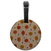 Autumn Fall Trees Pattern Round Leather Luggage Card Suitcase Carry-On ID Tag