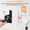 Black Wall Outlet Receptacle with Night Light,Electrical Receptacle Outlets,15A 125V,