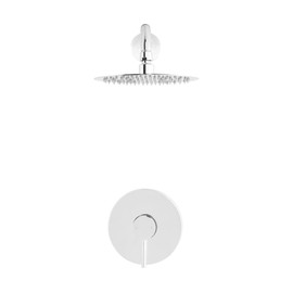 Ivy Single-Handle 1 Spray 8" Wall Mounted Fixed Shower Head in Chrome (Valve Included)