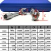 JEUCLEL 6PCS 1/2" Dr. Injection Socket Set, L-Type Diesel Fuel