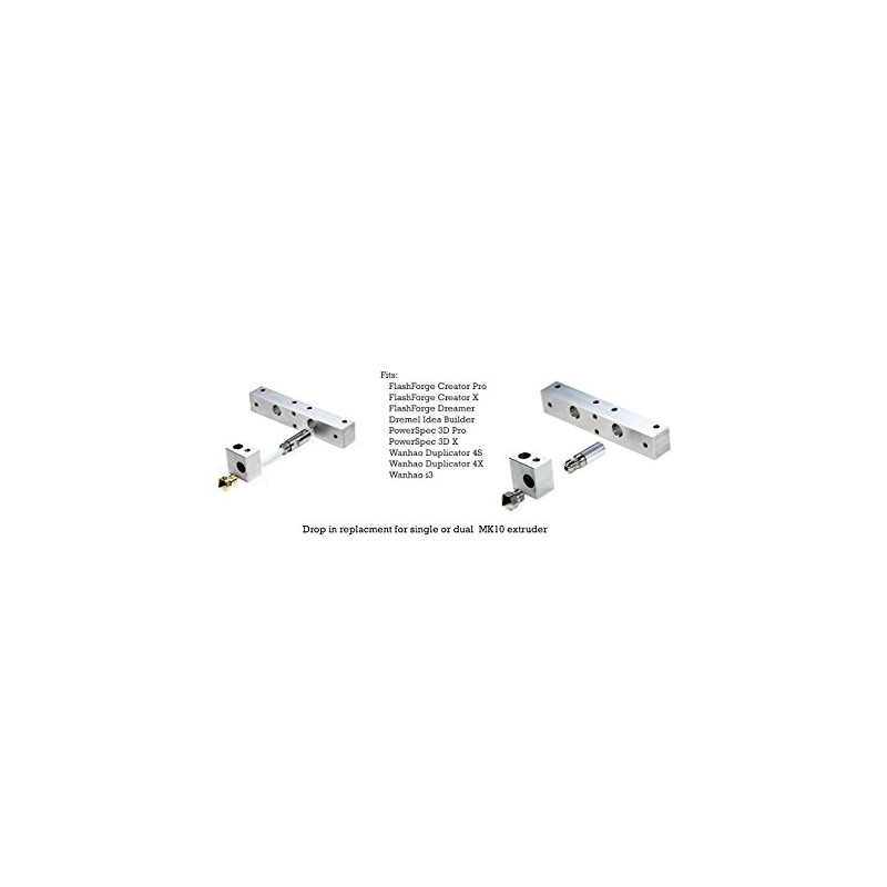 Microswiss MK10 All Metal Hotend Kit .2mm Nozzle WANHAO, FlashForge,
