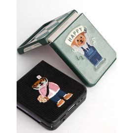 DesignSkin (신세계김해점)( 갤럭시 Z플립4 ) 자수 바타입(파티)-블루/브로 ITM22764 (Shinsegae Gimhae Store) (Galaxy Z Flip4) Embroidered Bat Type (Party) - Blue/Bro ITM22764
